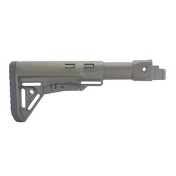 Комплект приклада для АКМ, ВПО-136, ВПО-209, AK-74 из трубы-адаптера и приклада TBS Sharp от DLG Tactical, олива